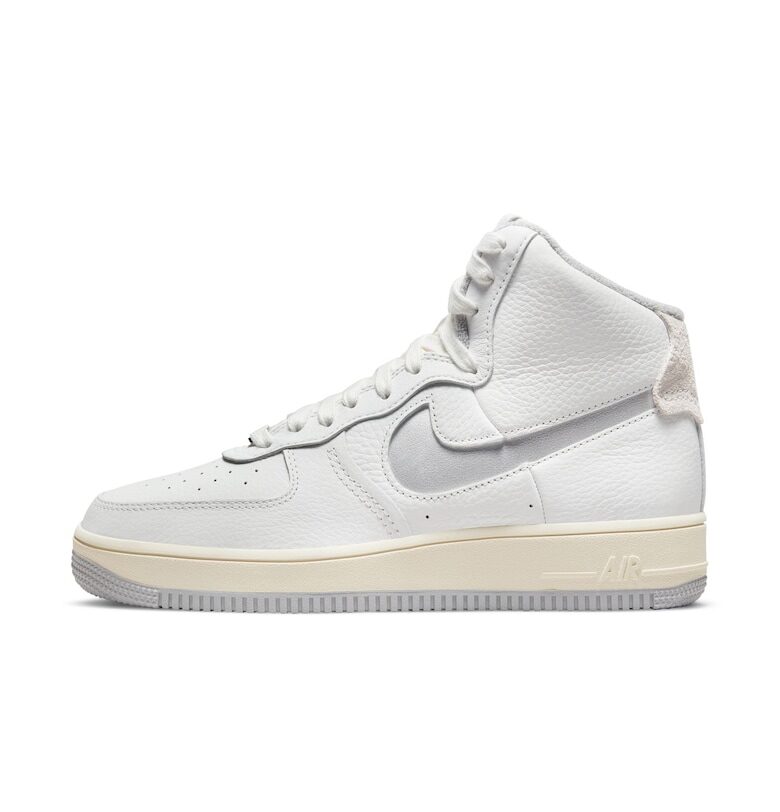 Спортни обувки -  W AF1 Sculpt White Silver - Естествена кожа - Бяло Nike