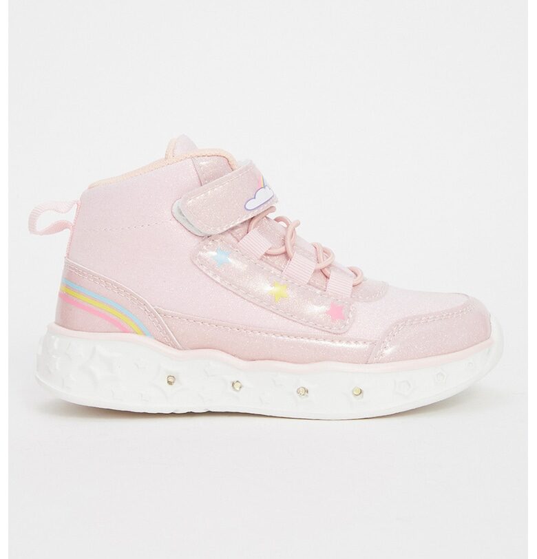 Спортни обувки на звезди с велкро и LED светлини на подметката LC WAIKIKI