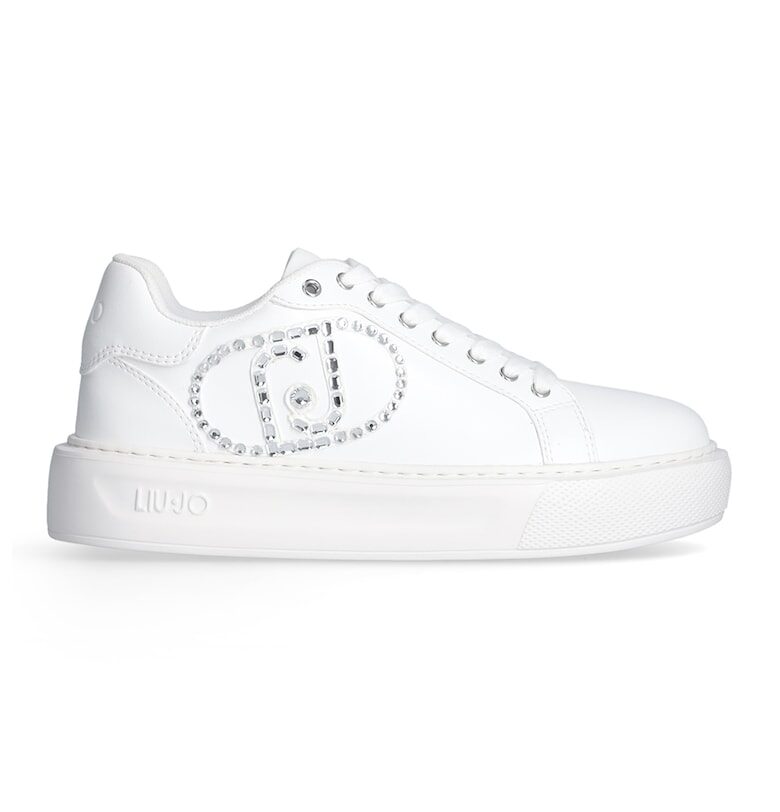 Спортни обувки от еко кожа с равна платформа и лого Liu Jo