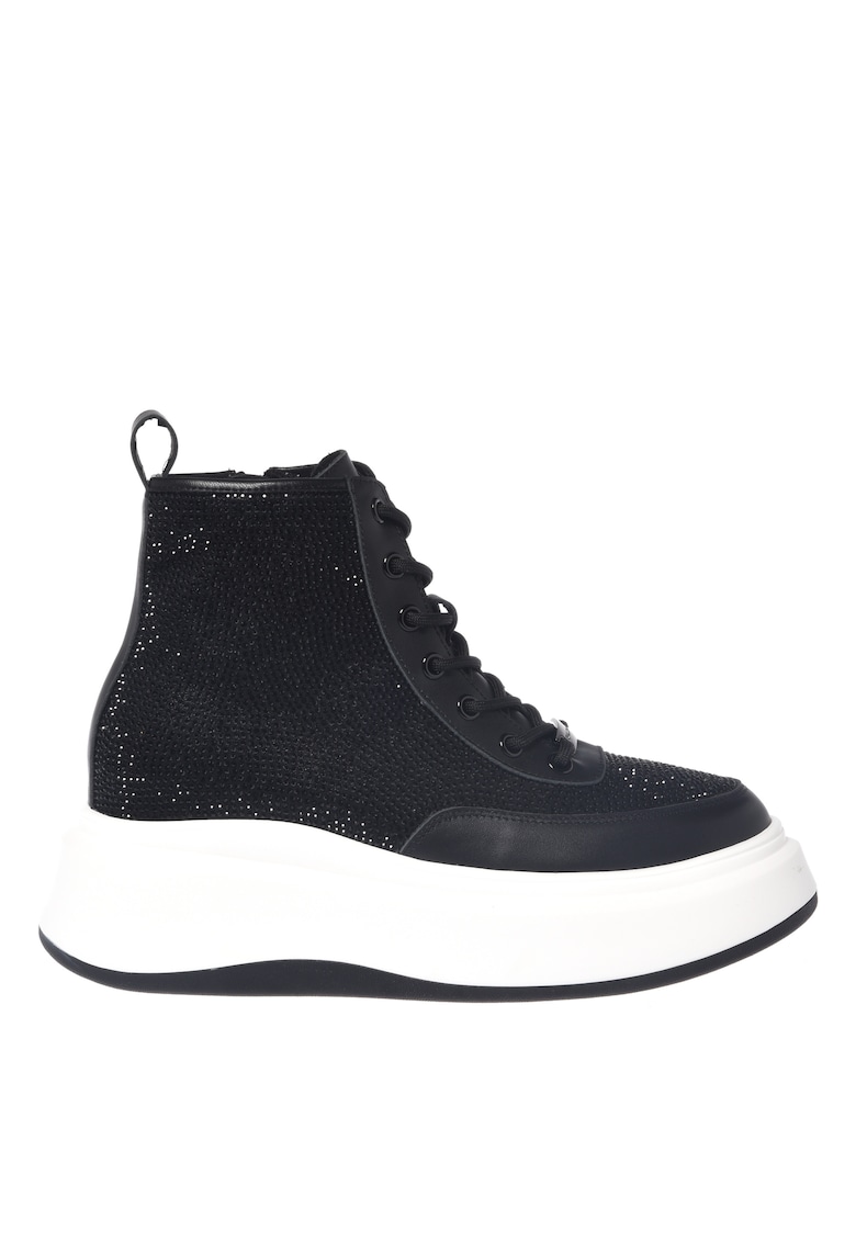 Спортни обувки от кожа и велур Baldinini