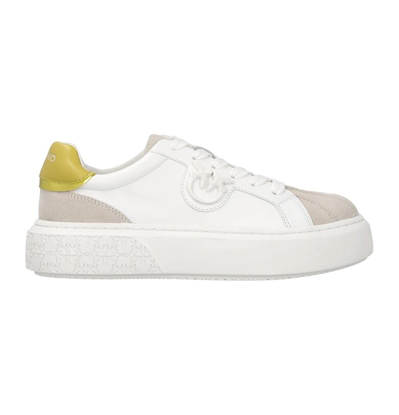 Спортни обувки от кожа и велур Pinko