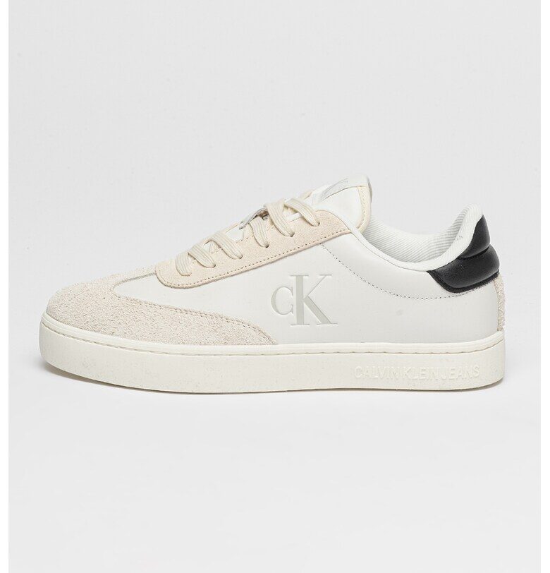 Спортни обувки от кожа и велур с платформа CALVIN KLEIN JEANS