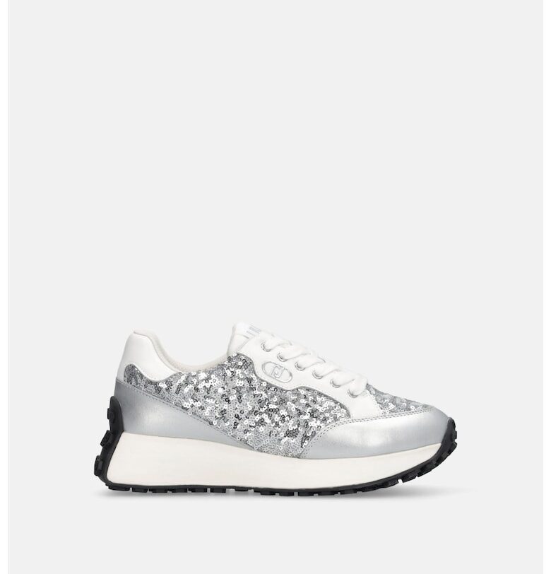 Спортни обувки от кожа и еко кожа с пайети Liu Jo