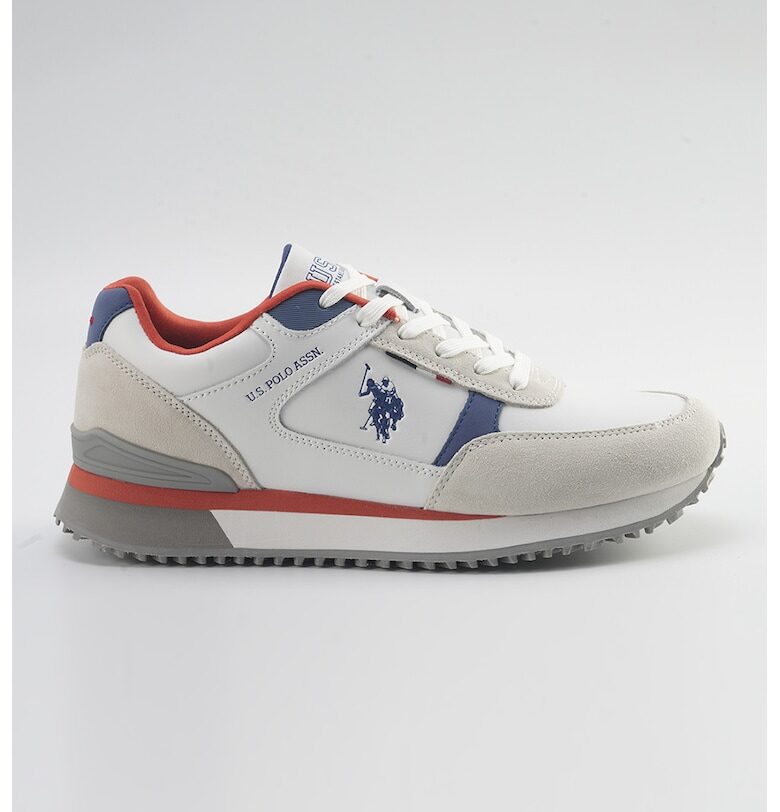 Спортни обувки от кожа с велур US Polo Assn