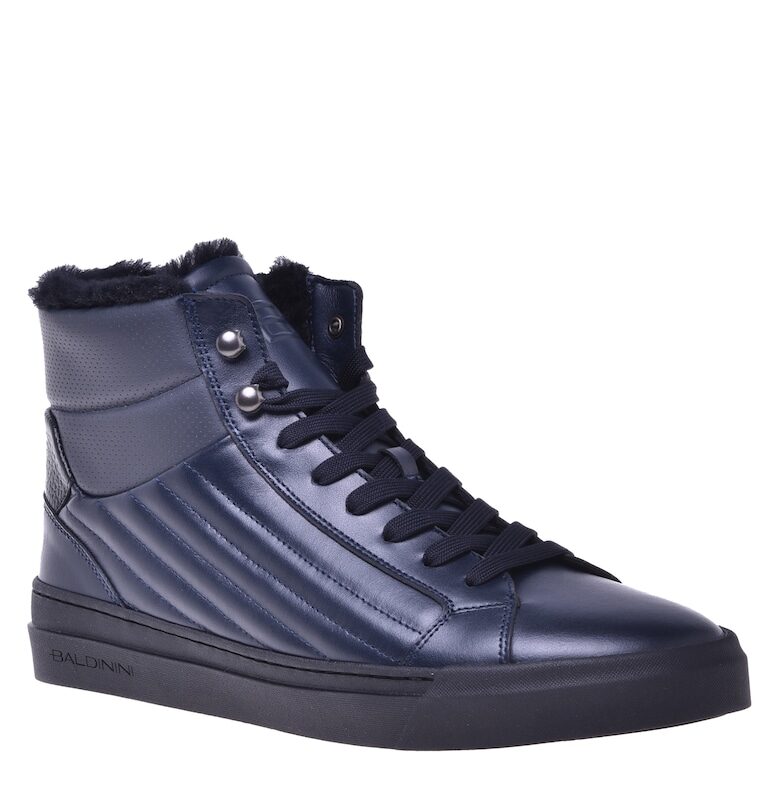 Спортни обувки от кожа с термо вата и среден профил Baldinini