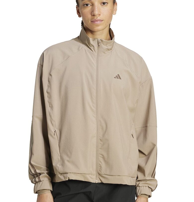 Спортно яке с цип - Бежов/Камел adidas Performance