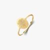 Сребърен пръстен Birth Flower Golden - априлска маргаритка INDIRA