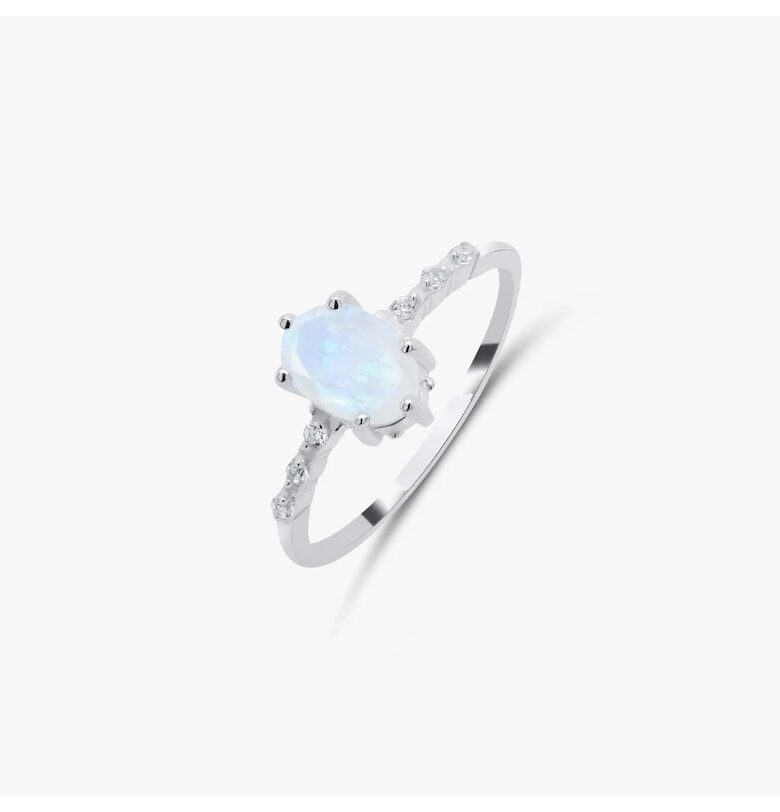 Сребърен пръстен Selah - Лунен камък INDIRA