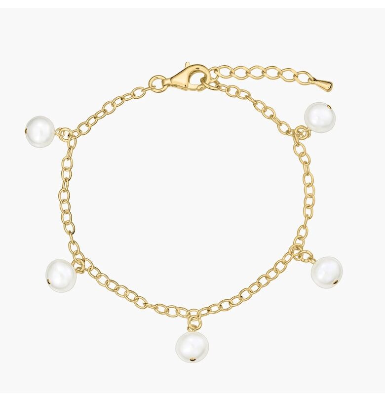 Сребърна гривна Golden Margot - Естествени перли INDIRA