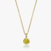 Сребърна огърлица Birthstone Golden ноември - цитрин INDIRA