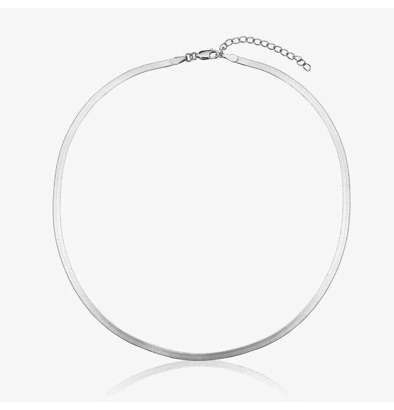 Сребърна огърлица тип Herringbone INDIRA