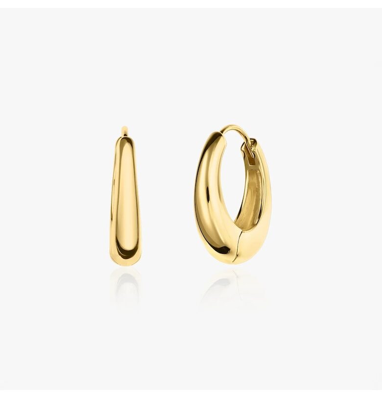 Сребърни обеци Golden Maxi Dome INDIRA