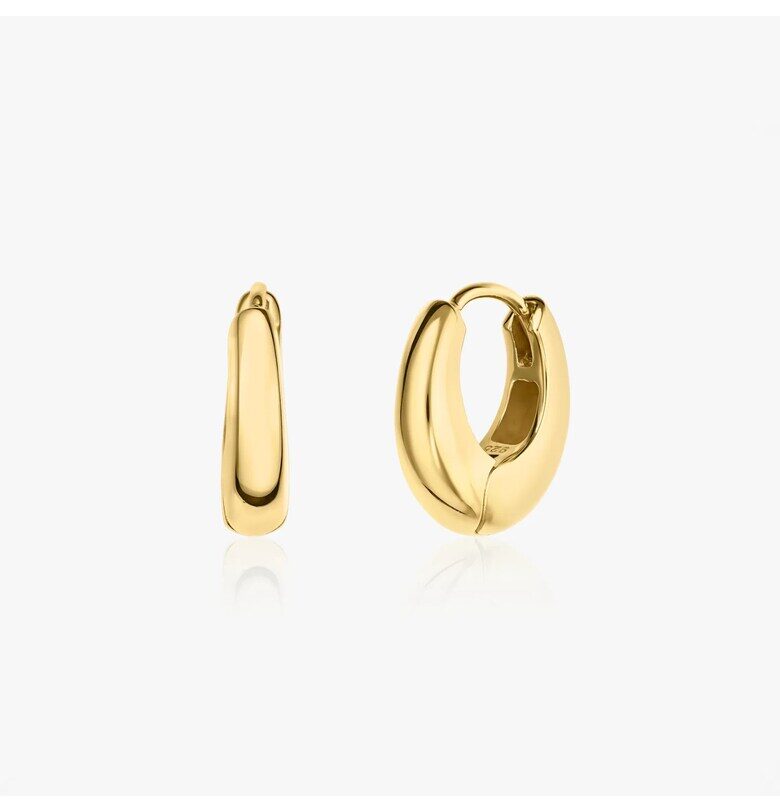 Сребърни обеци Golden Mini Dome INDIRA