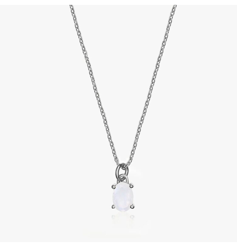 Сребърно колие Reina - Лунен камък INDIRA