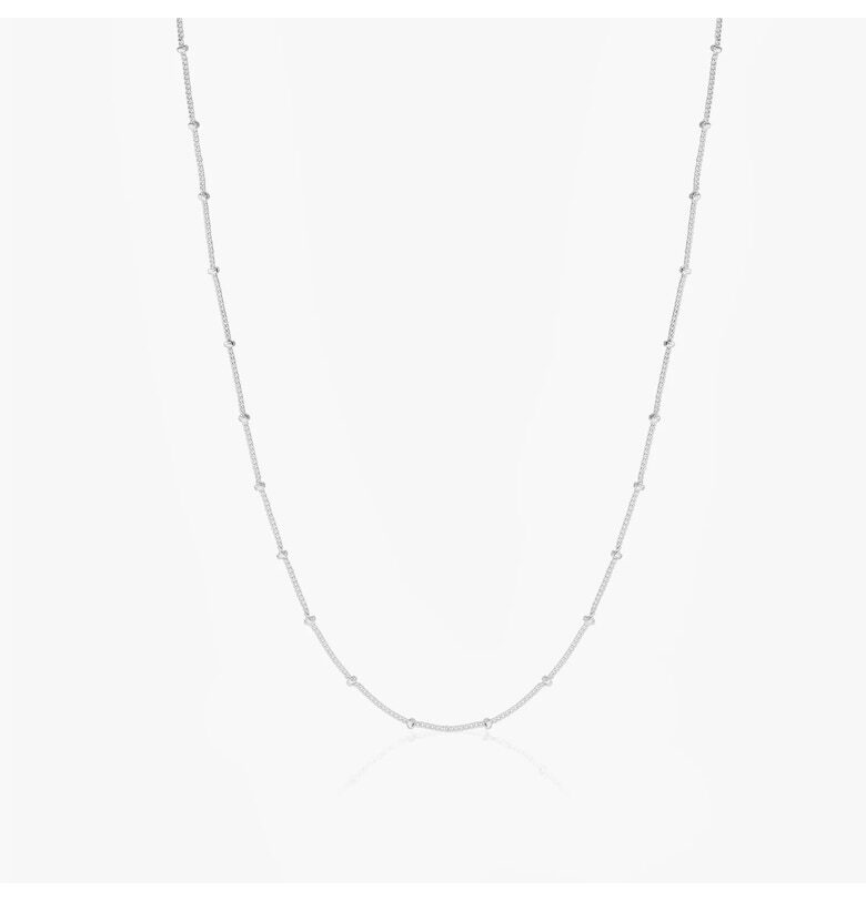 Сребърно колие с мъниста INDIRA