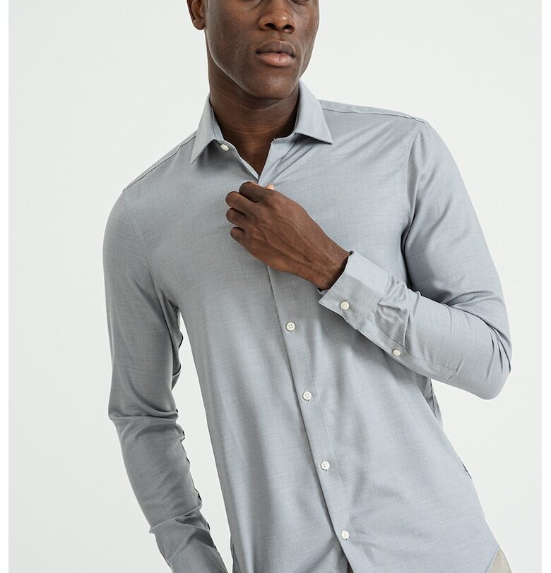 Стандартна риза - Tъмносив CALVIN KLEIN