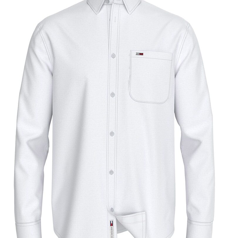 Стандартна риза с лен - Мръснобял Tommy Jeans