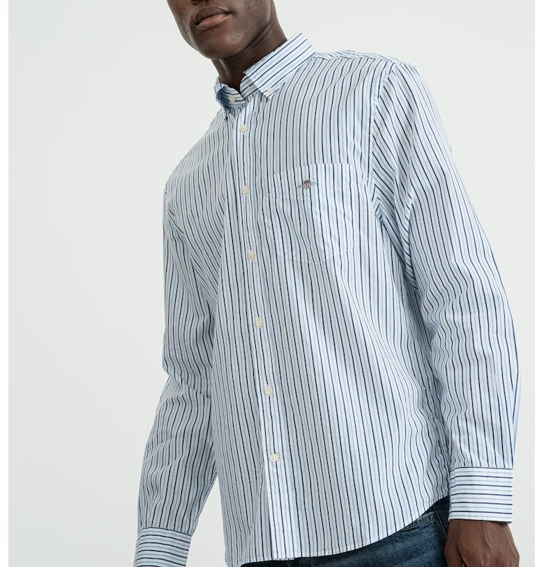 Стандартна риза с райе и яка Oxford Gant