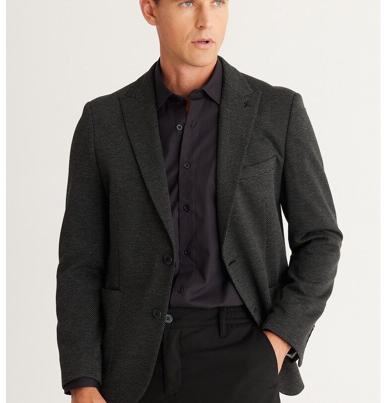 Стандартно сако - Черен меланж ACCo