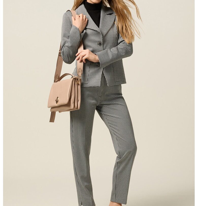 Стандартно сако - Бял/Черен Oltre