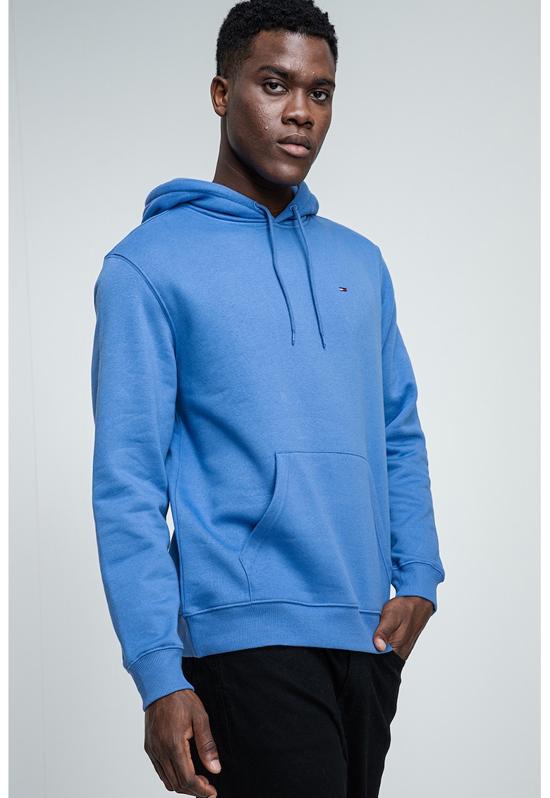 Стандартно худи с джоб кенгуру - Небесносин Tommy Jeans