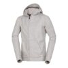 Суитшърт Bherm с качулка - цип и джобове отпред - Светлосив меланж NORTHFINDER