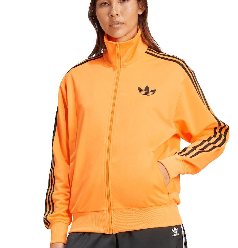 Суитшърт Firebird Track с лого и цип - Черен/Оранжев adidas Originals