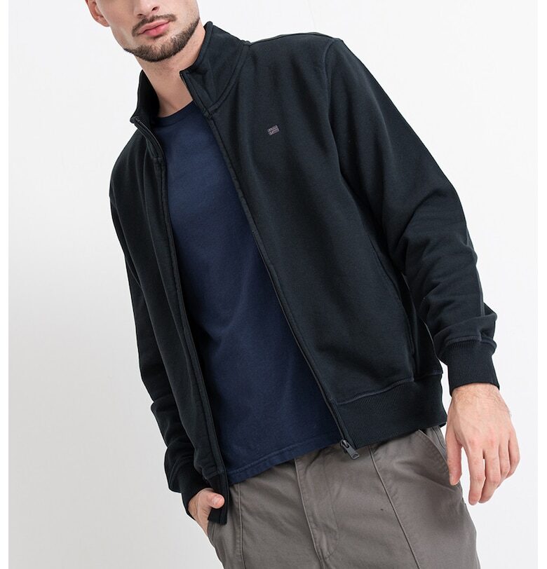 Суитшърт Nedles с цип и ниска яка - Черен Napapijri