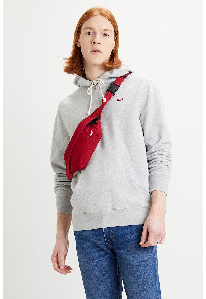 Суитшърт New Original с лого и качулка - Светлосив меланж Levis