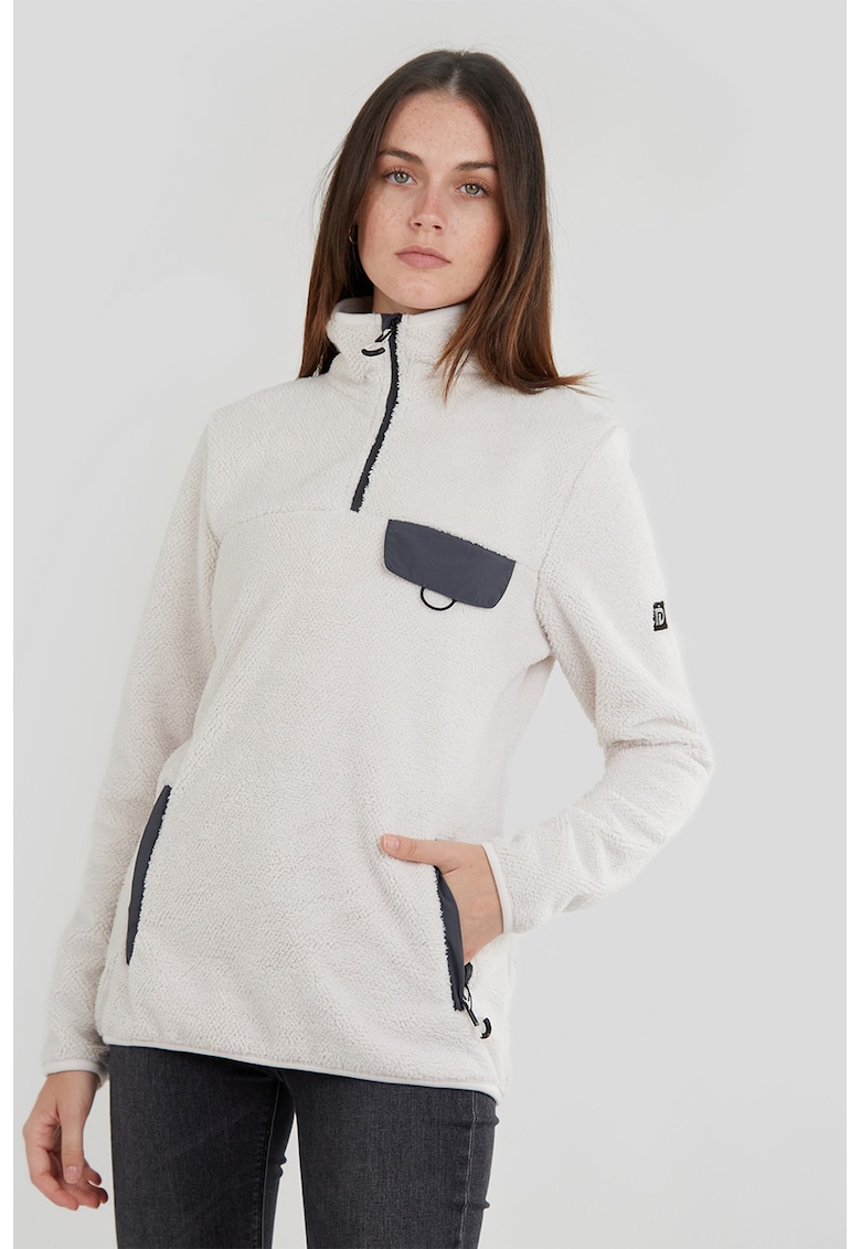 Суитшърт Vinona Fuzzy с къс цип - Слонова кост Fundango