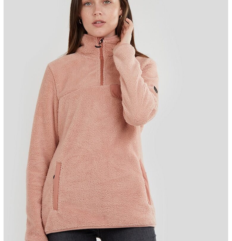 Суитшърт Vinona Fuzzy с къс цип - Персийски портокал Fundango