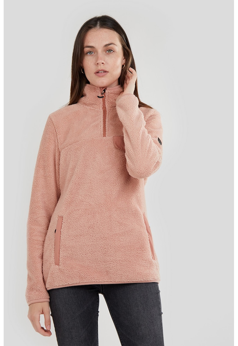 Суитшърт Vinona Fuzzy с къс цип - Персийски портокал Fundango