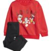 Суитшърт и спортен панталон с шарка на Mickey Mouse - Червен/Бял/Черен adidas Sportswear
