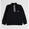 Суитшърт с къс цип - Черен BOSS Kidswear