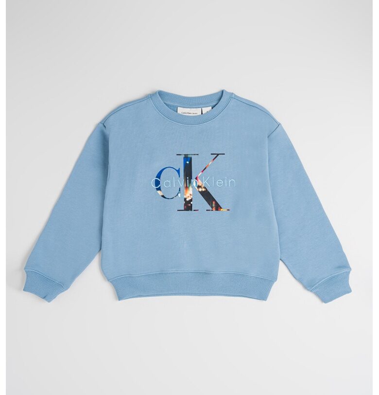 Суитшърт с лого - Прашно синьо CALVIN KLEIN