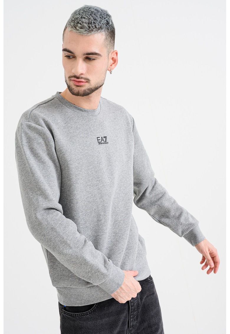 Суитшърт с лого - Светло сив EA7
