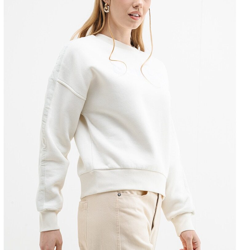 Суитшърт с лого - Мръснобял GUESS