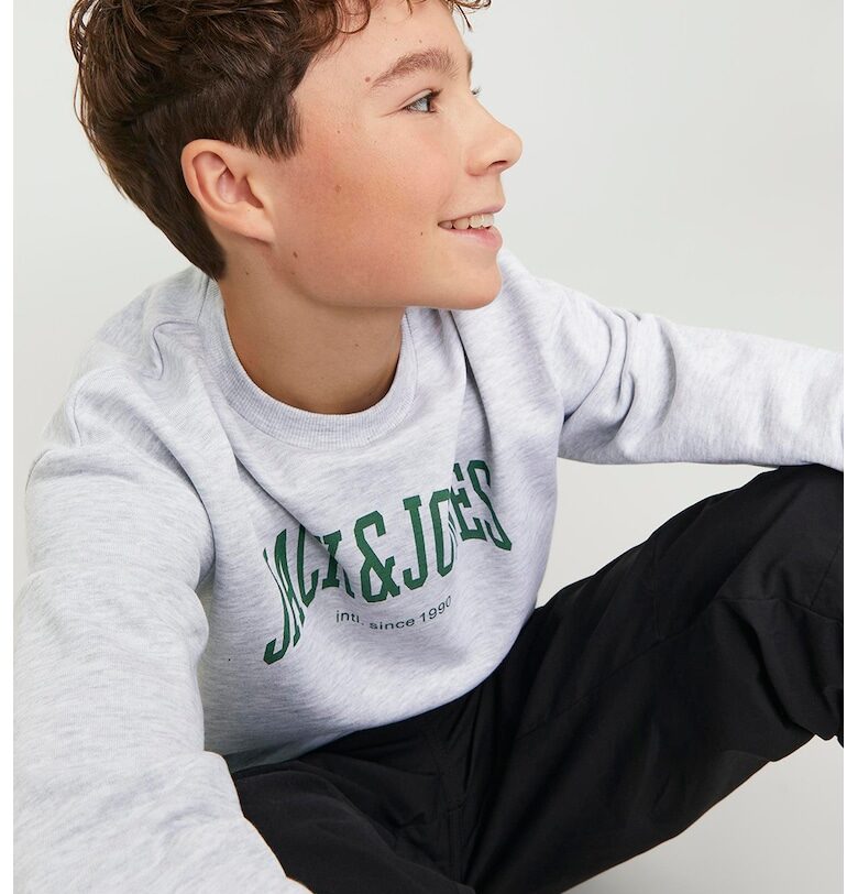 Суитшърт с лого - Светлосив меланж Jack  Jones