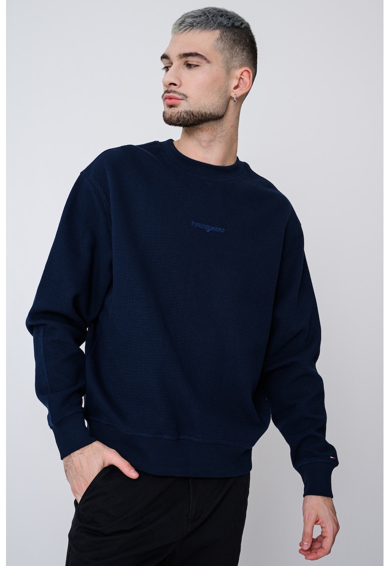 Суитшърт с овално деколте - Тъмносин Tommy Jeans