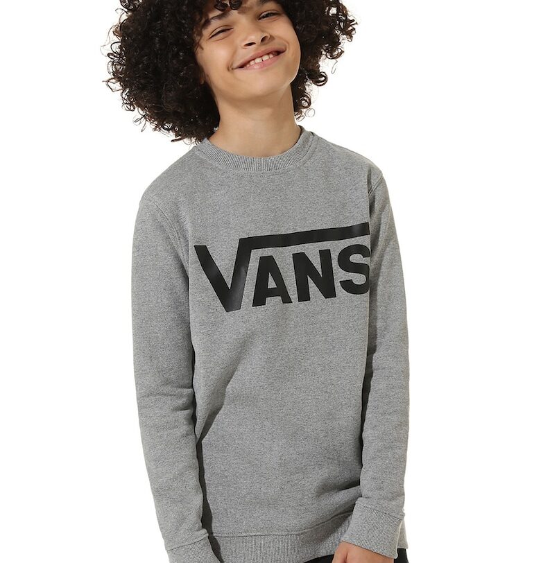 Суитшърт с овално деколте и лого - Черен/Сив Vans