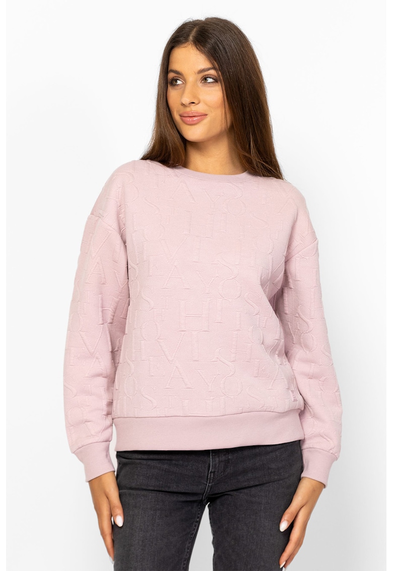 Суитшърт с овално деколте с лого Heavy Tools