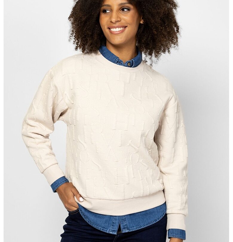 Суитшърт с овално деколте с лого Heavy Tools