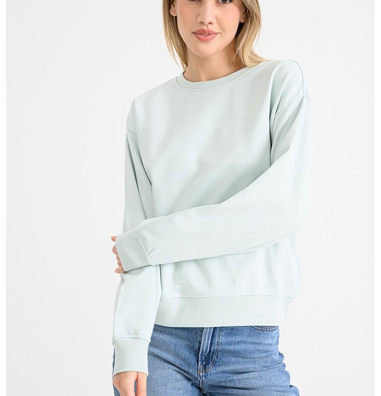 Суитшърт с паднали ръкави - Ментово зелено CALVIN KLEIN JEANS