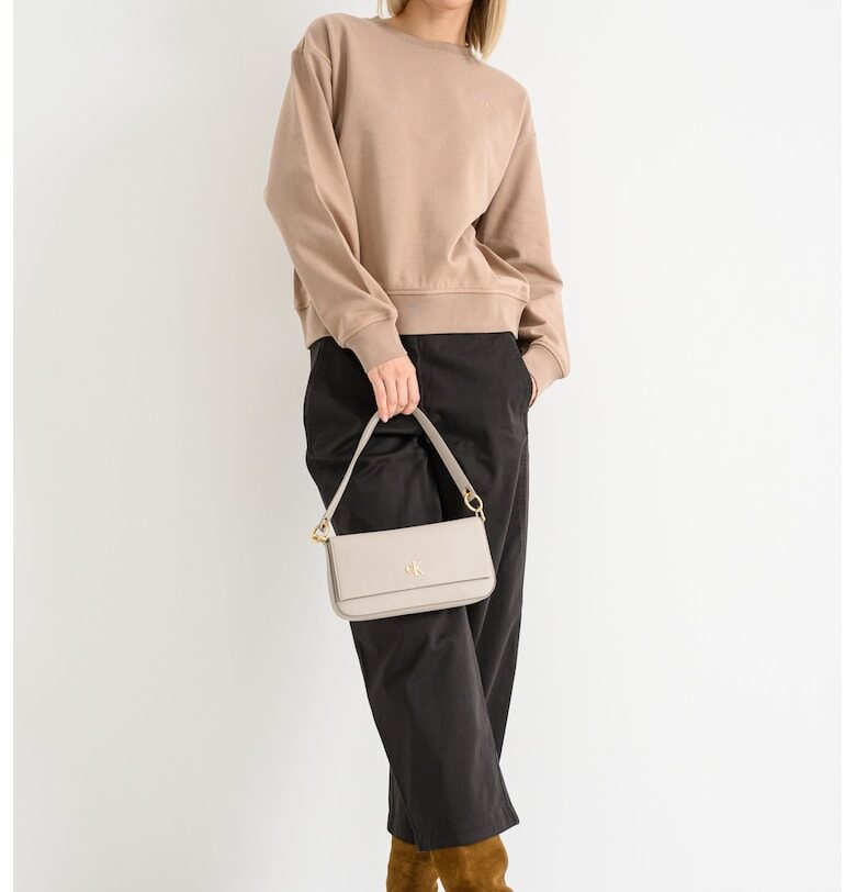 Суитшърт с паднали ръкави - Светлокафяв CALVIN KLEIN JEANS