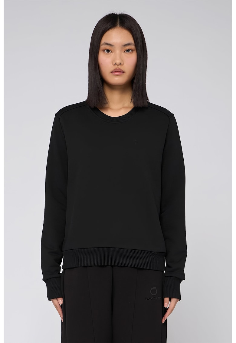 Суитшърт с памук - Черен Trussardi