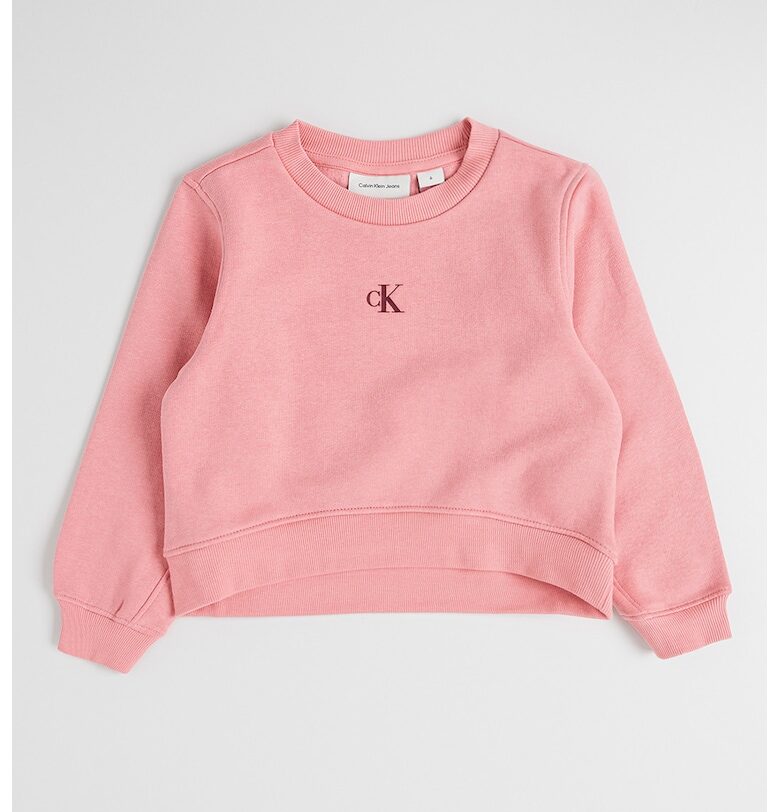 Суитшърт с памук - Розово CALVIN KLEIN