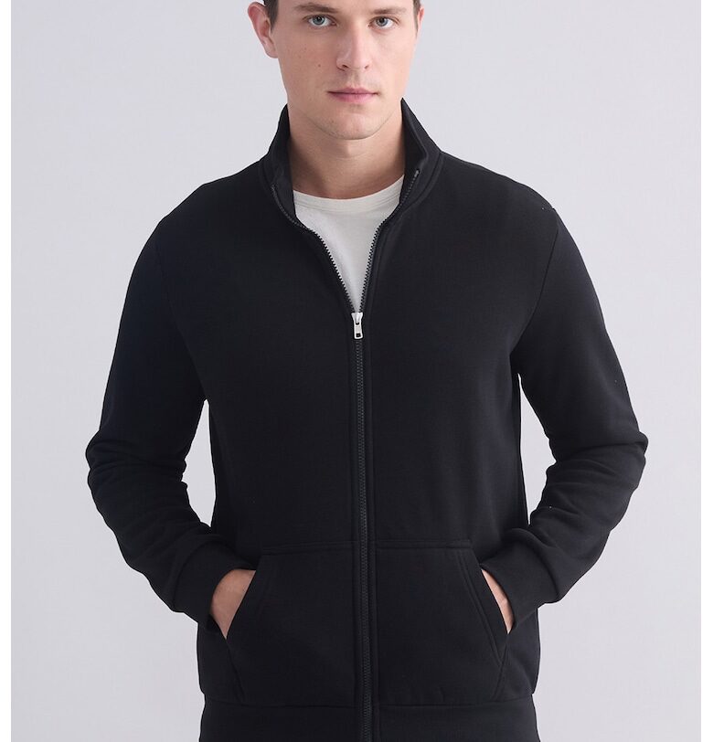 Суитшърт с памук с цип - Черен LC WAIKIKI