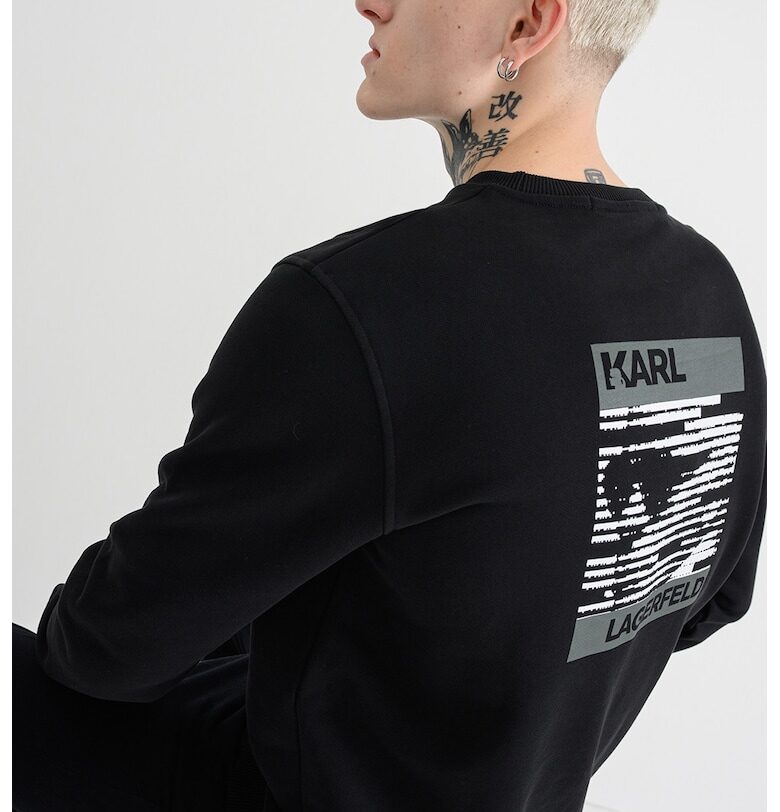 Суитшърт с принт - Черен Karl Lagerfeld