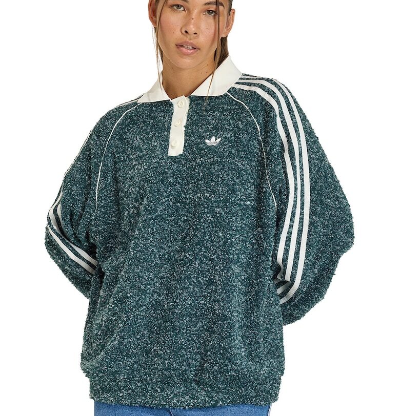 Суитшърт с реглан ръкави - Зелен/Слонова кост adidas Originals