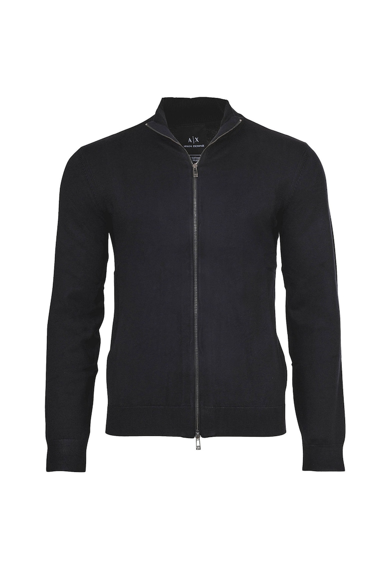 Суитшърт с цип и миди яка - Тъмносин ARMANI EXCHANGE